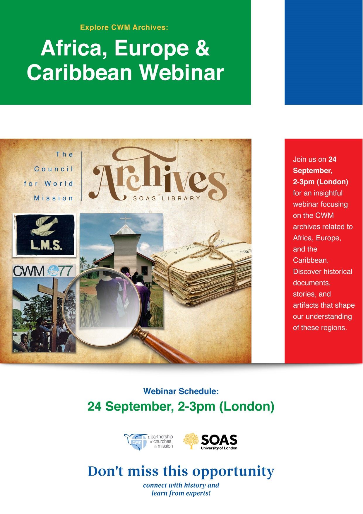 “Discover the CWM Archives” Webinars – Africa, Europe & Caribbean